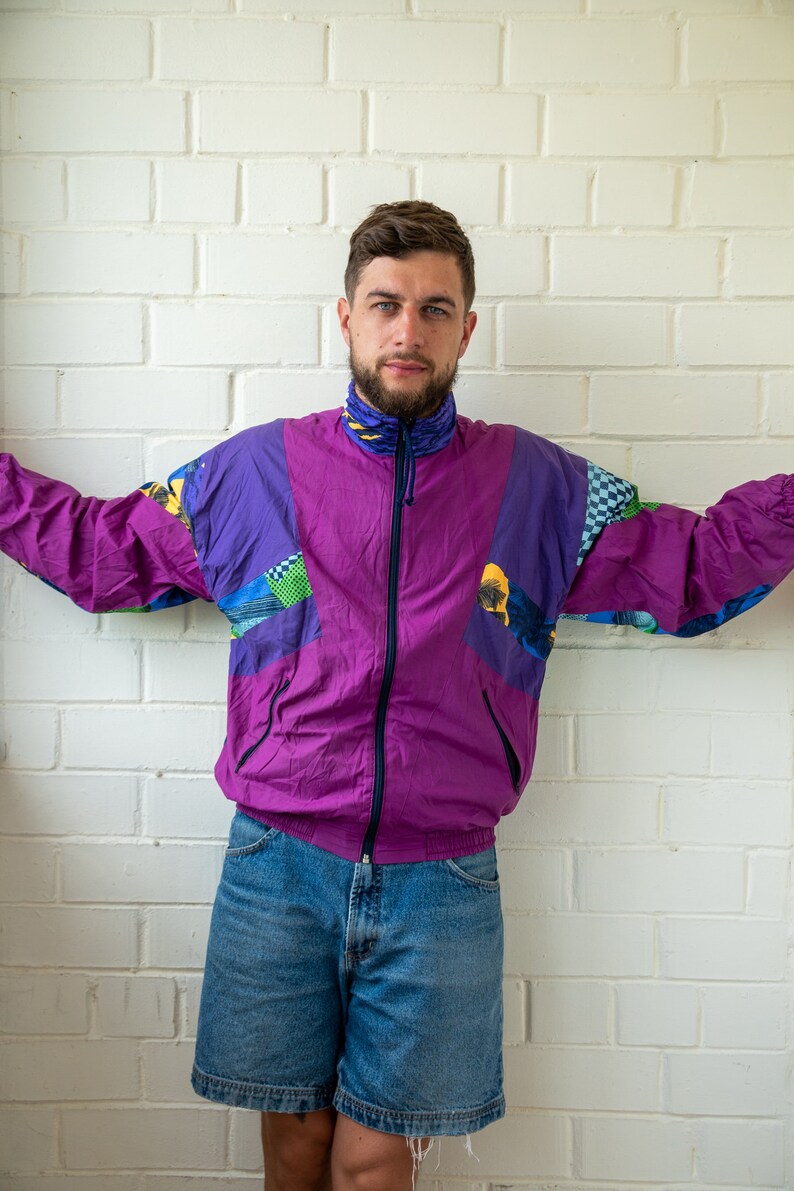 Old School Tracksuit Vintage Track Top Multicolor Track Jacket Vintage Tracksuit Vintage Track Jacket