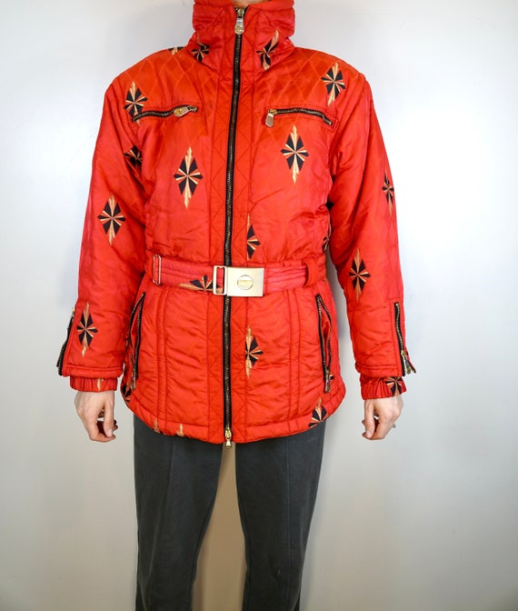 Multi coloured top ski jacket
