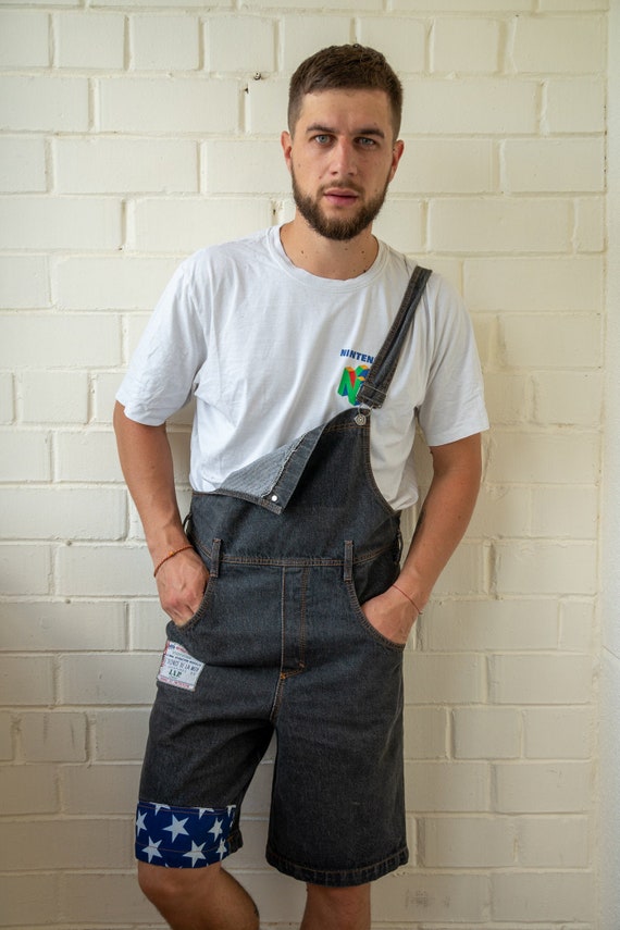 denim romper overalls