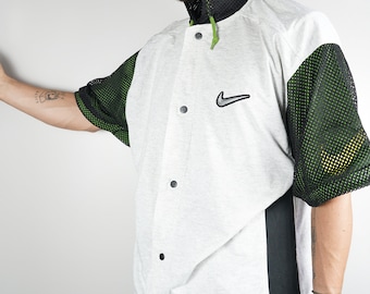 Vintage 90s NIKE Tracksuit Vest | Nike Track Vest | Hooded Nike Vest  | Nike Track Vest XL Size 188 GB 45/47
