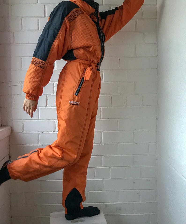 Vintage Ski Wear Orange Ski Suit Snowboarding Suit Etsy