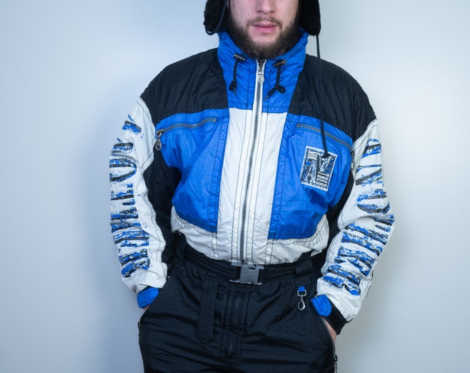 Vintage Ski Suit Multi Color Ski Suit Snowboarding Suit Etsy