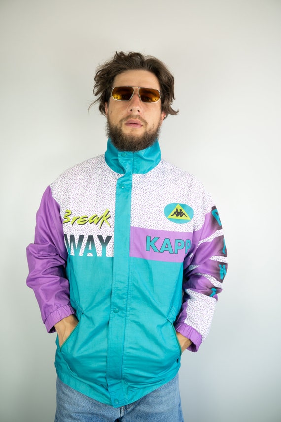Vintage KAPPA Jacket Vintage Track Top Vintage Kappa Tracksuit Old School Jacket Multicolor Track Jacket Large Size Made in Italy Etsy Singapore