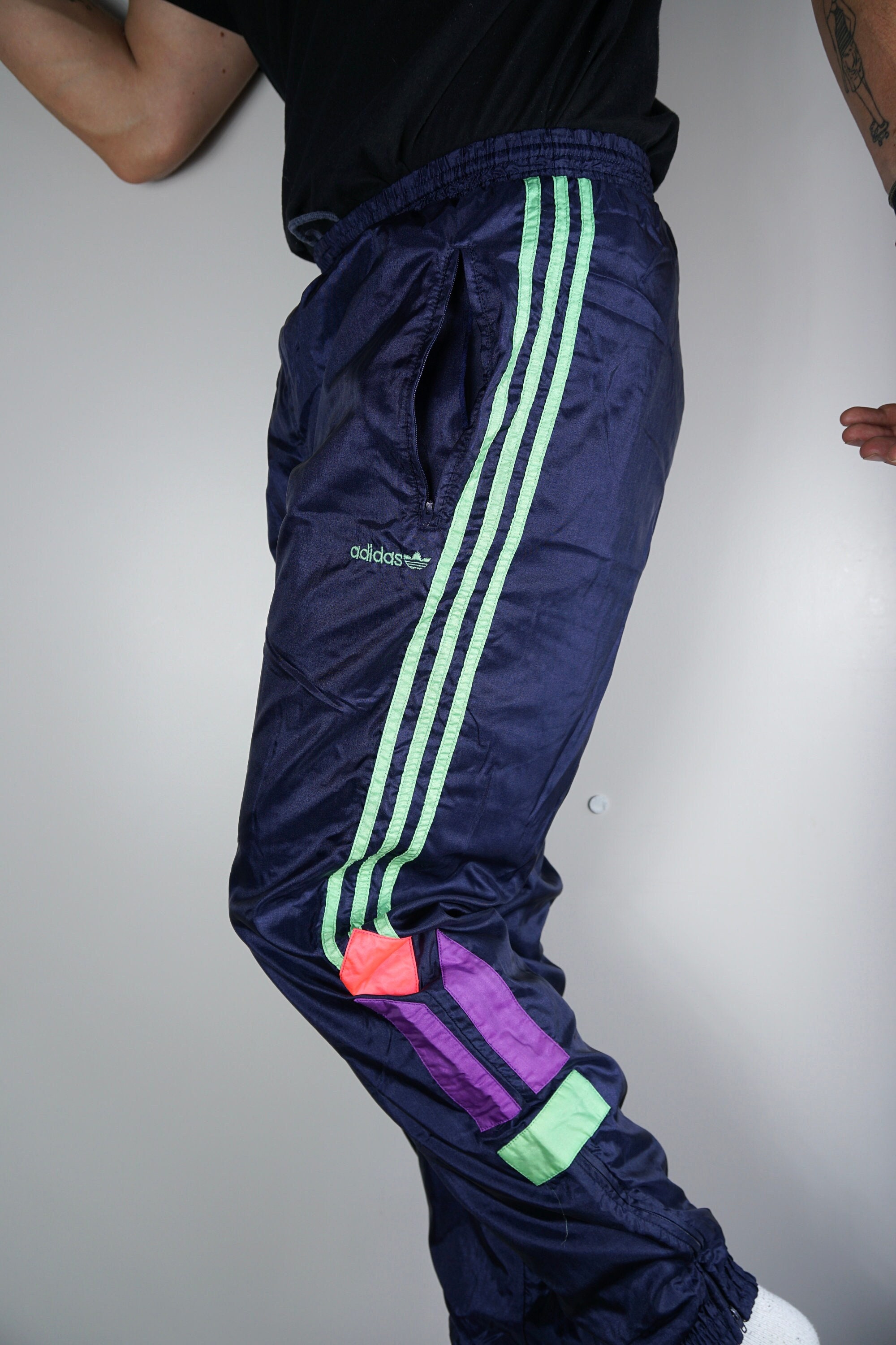 adidas Adicolor Colorblock Track Pants  Blue  adidas India