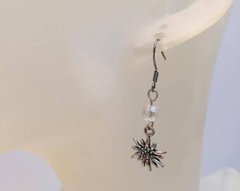 Edelweiss and Pearl Earrings