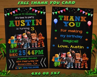 Roblox Invitations Etsy - roblox invitations etsy roblox party invitations free Roblox Invitations Etsy - roblox party invitations free