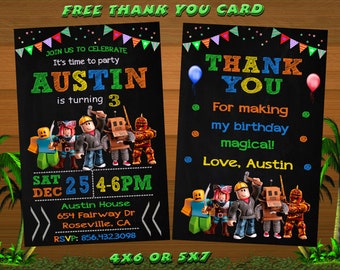 Roblox Invites Etsy - editable roblox invitation template