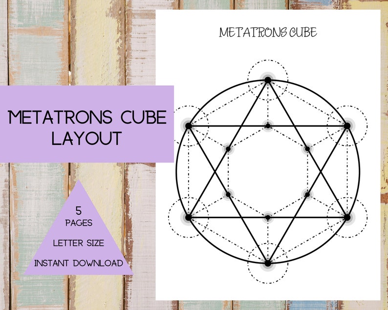 Crystal Grid Layout | Sacred Geometry Printable | Book of Shadows Pages ...