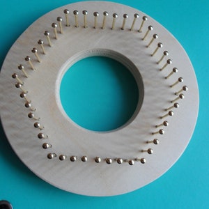 Hexagon pin loom pot hole loom 4inch. 10cm with 1/4inch or 6mm pin gap. image 1