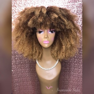 Bella ( Afro Kinky Curly Wig ) 100% Handmade Crochet Wig