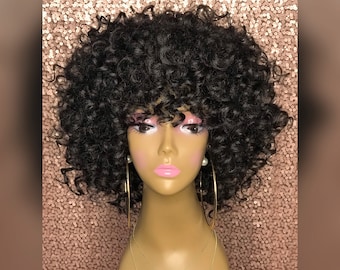 Peluca Nala (Afro Rizada) 100% hecha a mano con ganchillo