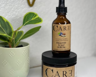 Suero para cuero cabelludo sano y manteca para cabello sano