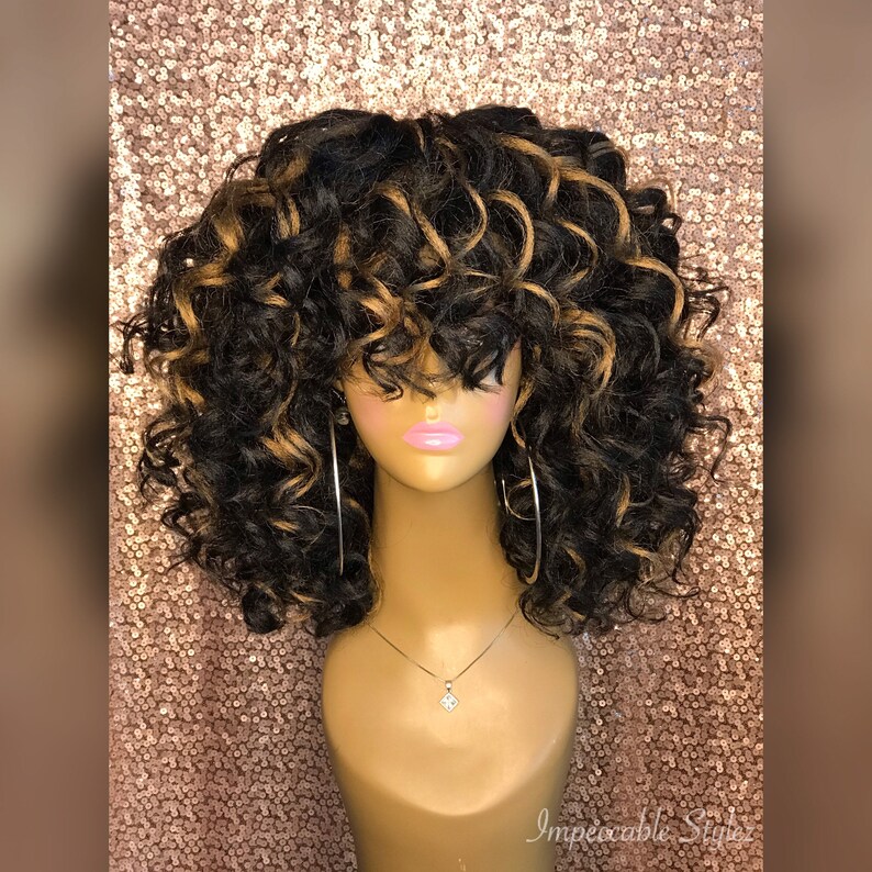 Isabelle Afro Wand Curl 100 Handmade Crochet Wig Etsy
