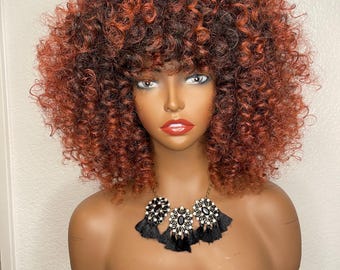 Peluca de ganchillo 100 % hecha a mano Kai (Afro Curly/Rod Set)