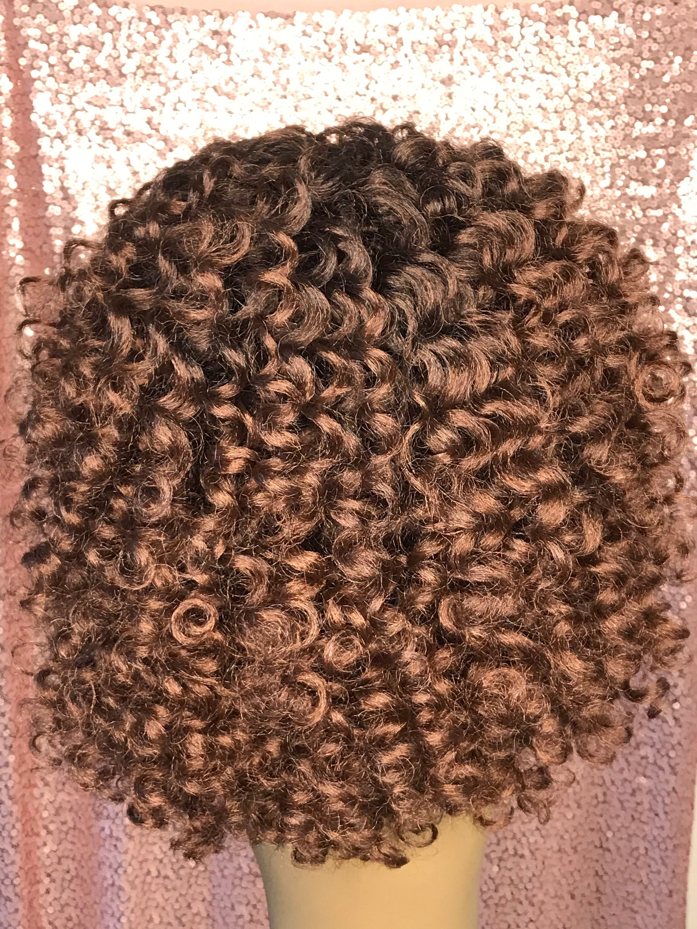 Sandy Afro Curly/ Rod Set 100% Handmade Crochet Wig | Etsy