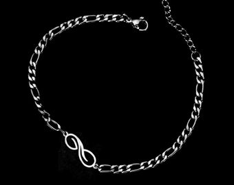 Infinite flames bracelet, stainless steel, silver or gold, several models to choose from for men or womes to choose from for men or women