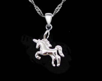 Necklace "Little Silver Unicorn"