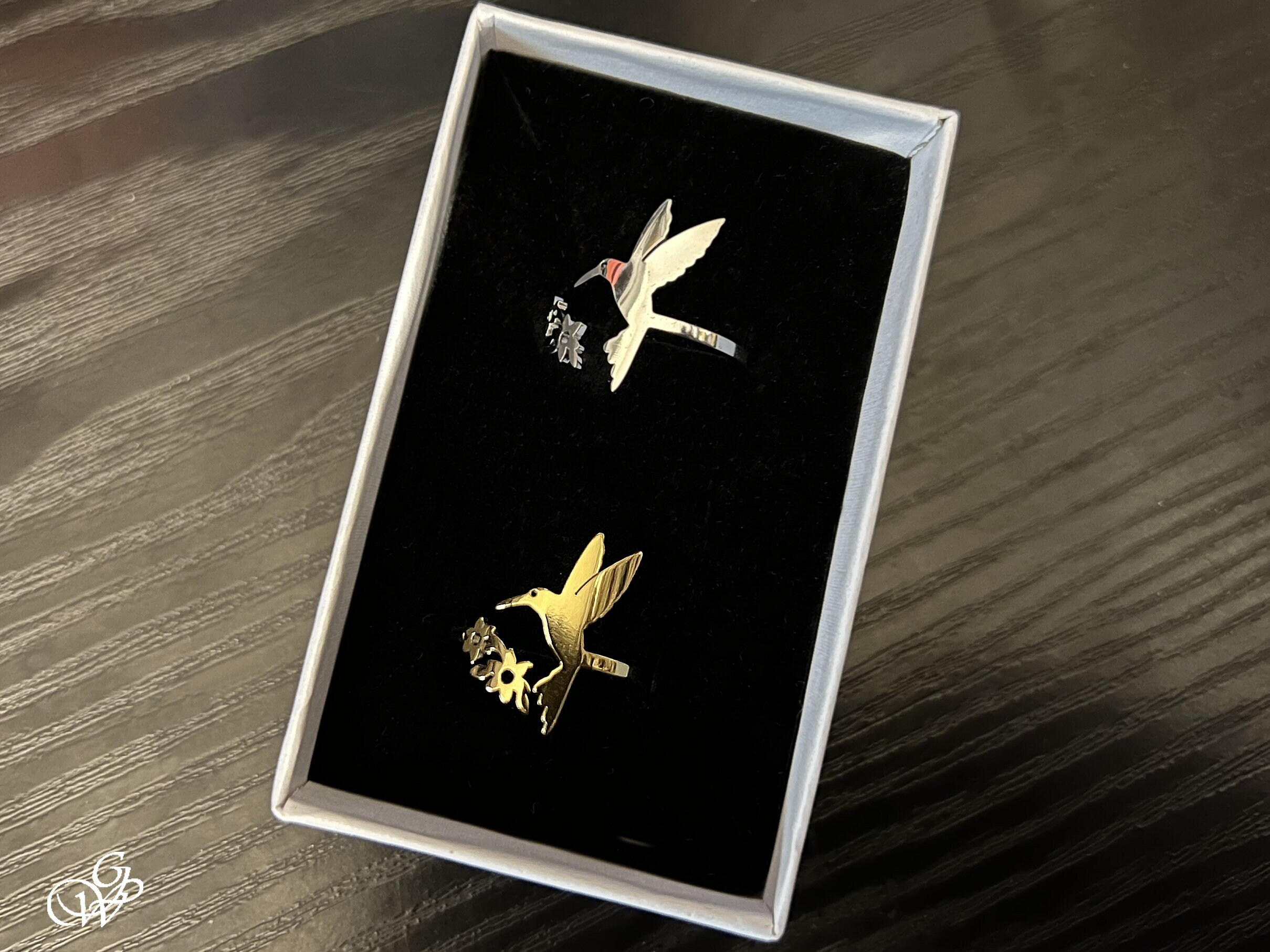 Anello Colibrì Regolabile LIKGREAT In Acciaio Inox - Simbolo Di Amore E Fortuna, Per Donna - 2