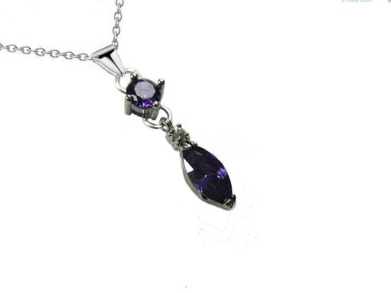 Amethyst Star Necklace Silver - Amethyst Shooting Star 