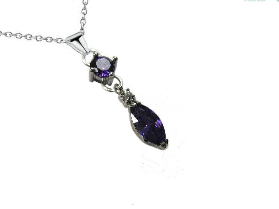 Amethyst Star Necklace Silver Amethyst Shooting Star - Etsy