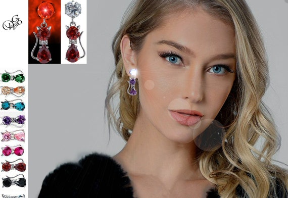 led crystal earrings