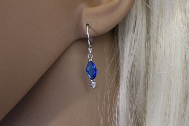 Adornment marquise of blue Sapphire and Topaz