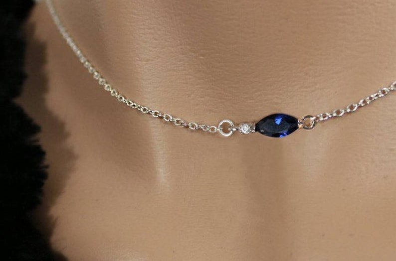 Adornment marquise of blue Sapphire and Topaz
