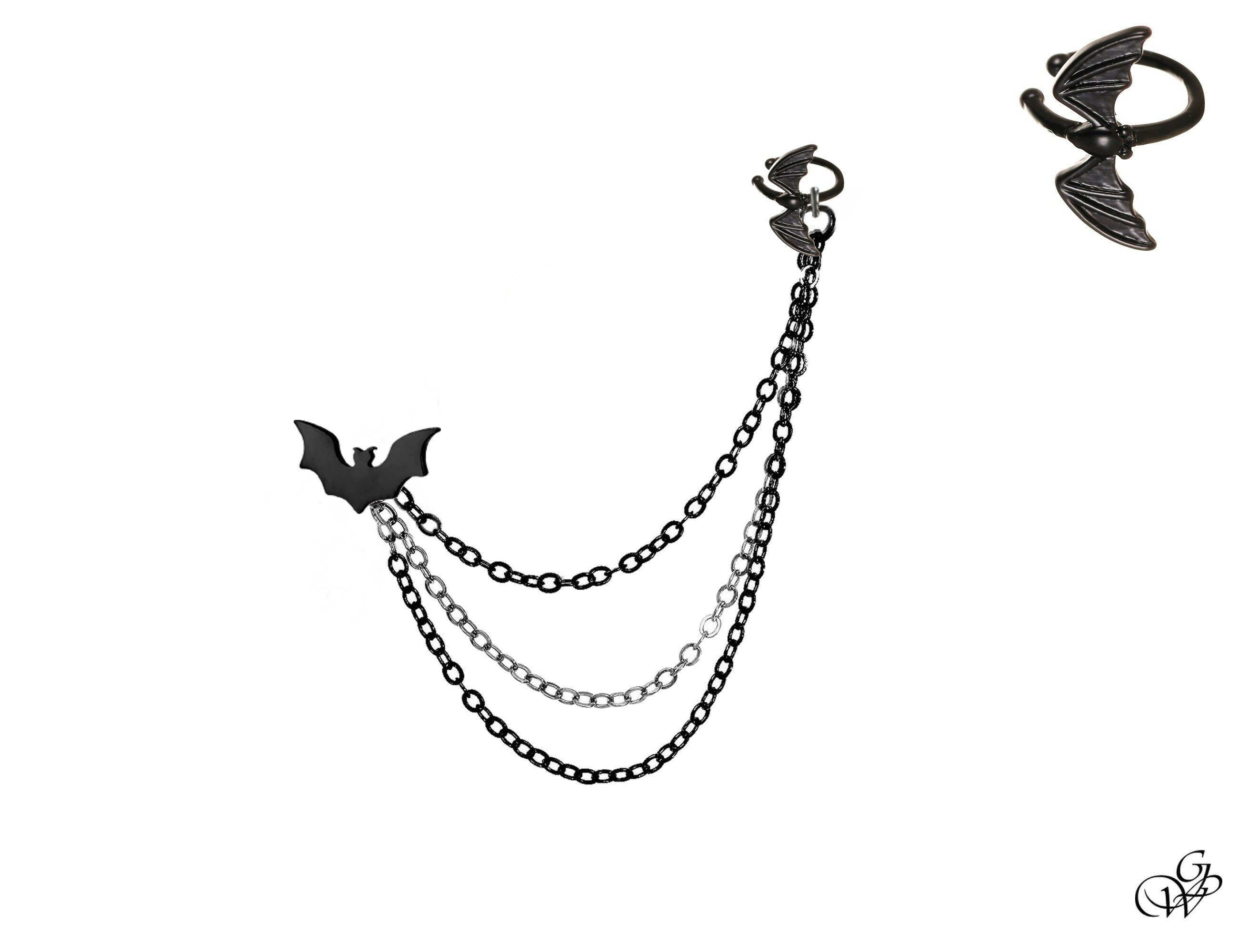 Ear Cuff Bat With Chains of Darkness, Several Models and Clips to ...