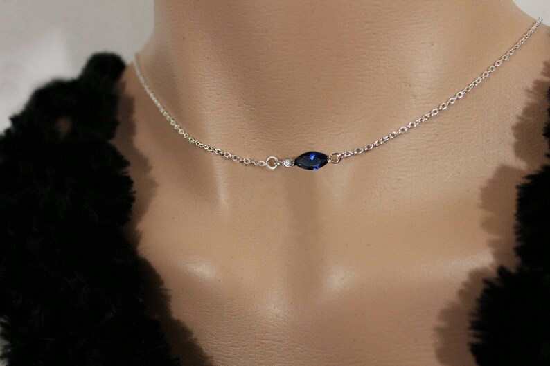 Adornment marquise of blue Sapphire and Topaz