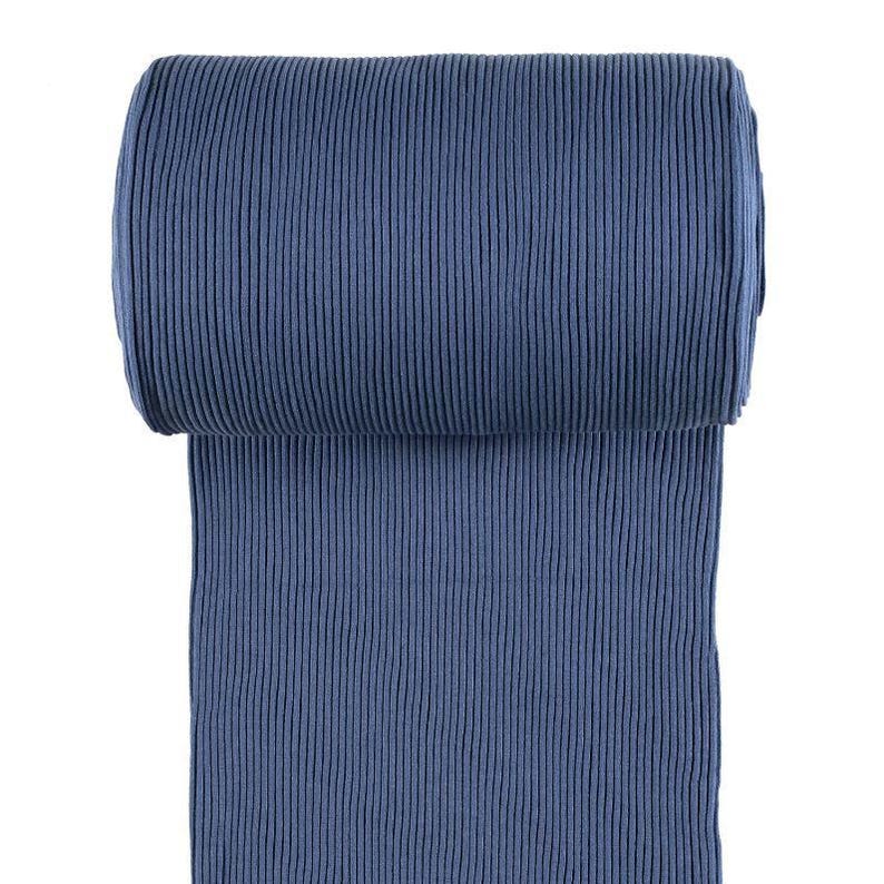 Grobstrick Bündchen Uni Meterware - Bündchen breit gerippt - Cordstoff im Schlauch - Bündchen einfarbig - *ab 25cm x 70cm Bild 2