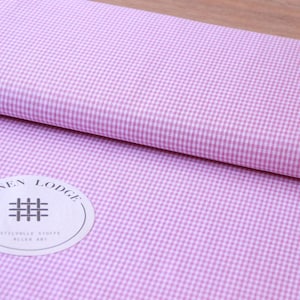 Cotton check fabric by the meter, woven 3 mm - Cotton fabric with check pattern - Printed check woven fabric - Poplin check pattern - Check fabric Oeko-Tex certified *From 50 cm image 6