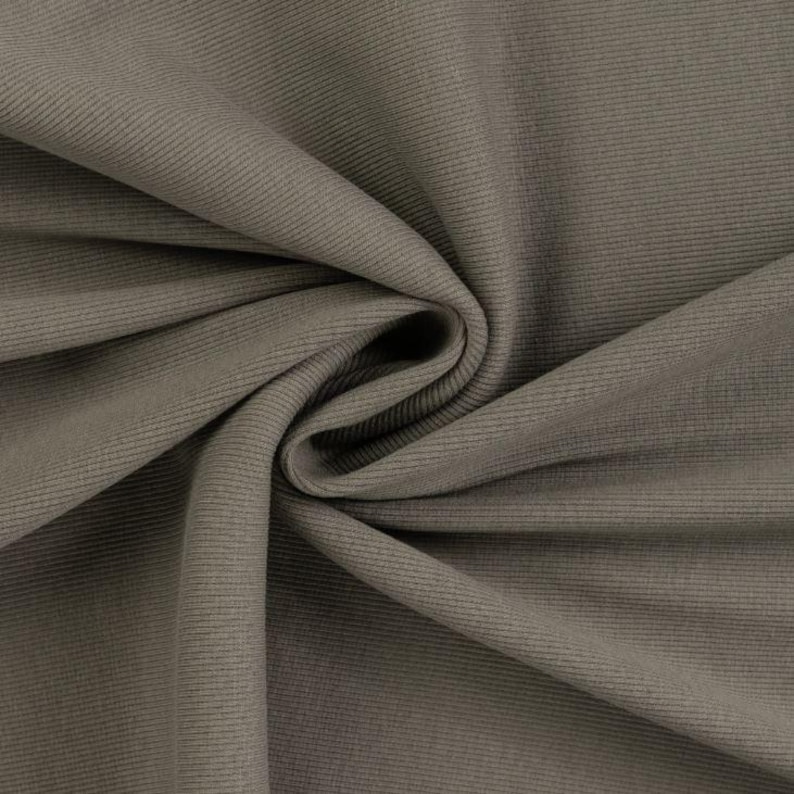 Tissu côtelé pour poignets, vendu au mètre, extra large - Tissu côtelé pour poignets, coloris uni - Tissu tubulaire pour poignets - Maille - Jersey côtelé *À partir de 25 cm x 95 cm 027 khaki