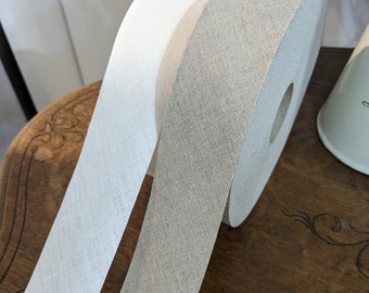 Linen edging - Pure linen ribbon - Linen hem edging - Linen bow - Ribbons, trims, borders *From 1 m