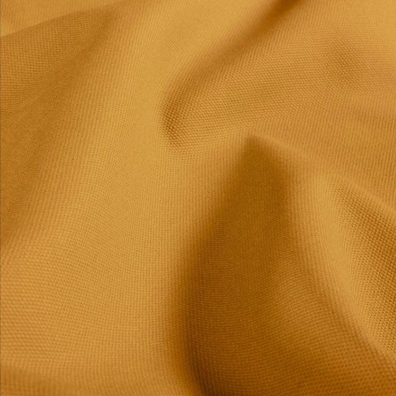 Canvas, sturdy fabric by the meter - tear-resistant bag fabric - heavy cotton fabric - plain cotton - traditional fabric - Panama - 50 x 150 cm 133 curry