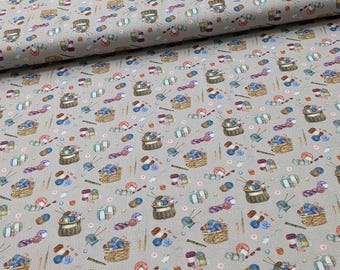 Cotton fabric by the meter, digitally printed, for knitting - woven fabrics, cotton prints, wool yarn - cotton decorative fabrics, Oeko-Tex certified, suitable for babies *from 50 cm