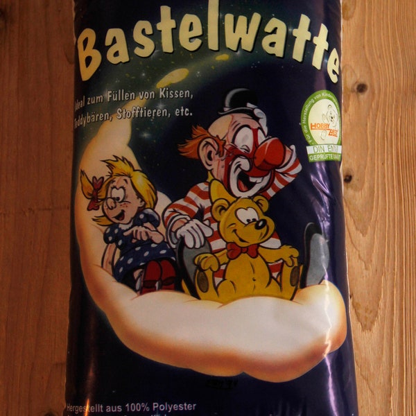 Bastelwatte 300 Gramm Beutel - Füllwatte - Hobbybest - Kissenfüllung - Watte zum Basteln - Dekowatte - Öko-Tex 100 Kl. 1 (Babytauglich)