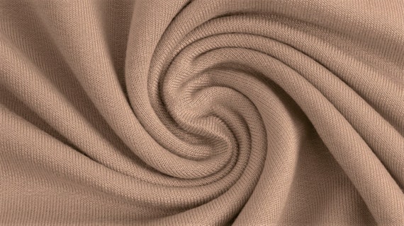 Modal Soft Jersey Taupe Uni Fabric by the Metre 50 Cm -