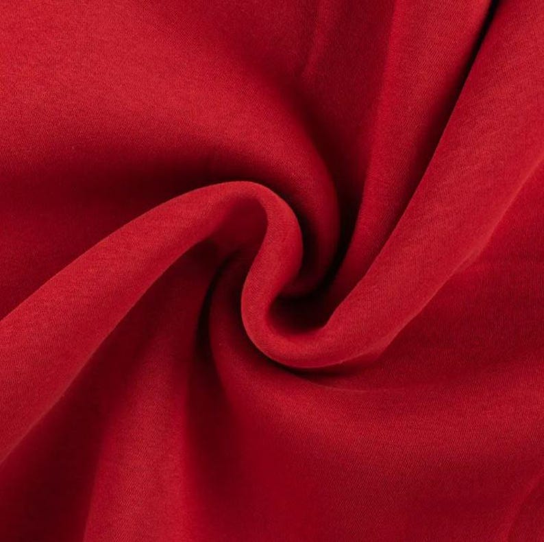Winter sweatshirt fabric by the meter - melange sweatshirt fabric - cotton sweatshirt melange, Oeko-Tex Standard 100 certified - soft fabric for sweaters/hoodies *From 50 cm 160 kirsche