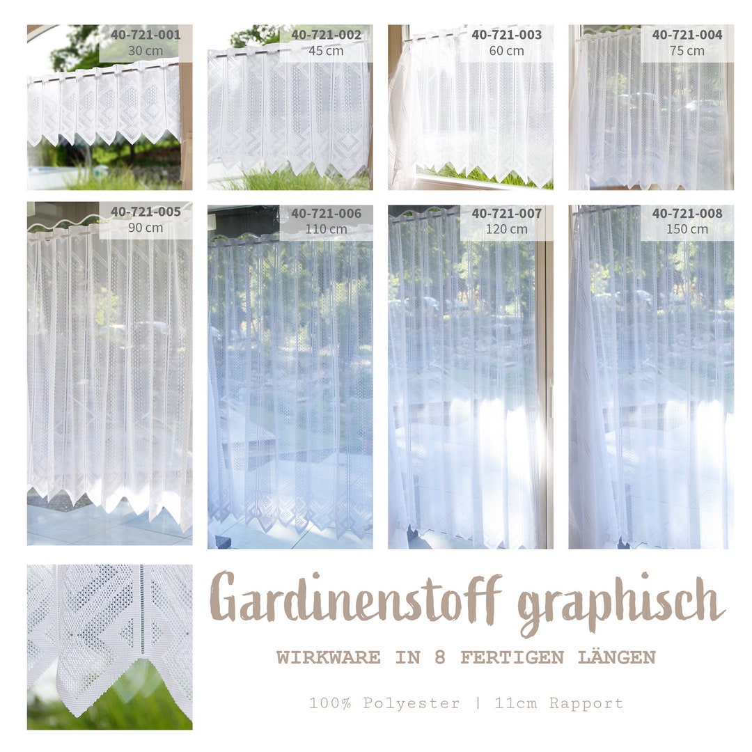 gardinenstoffe accessoires taschen beutelsbach Gardinenstoff Wirkware Meterware, Bistrogardine, Kurzgardine ohne