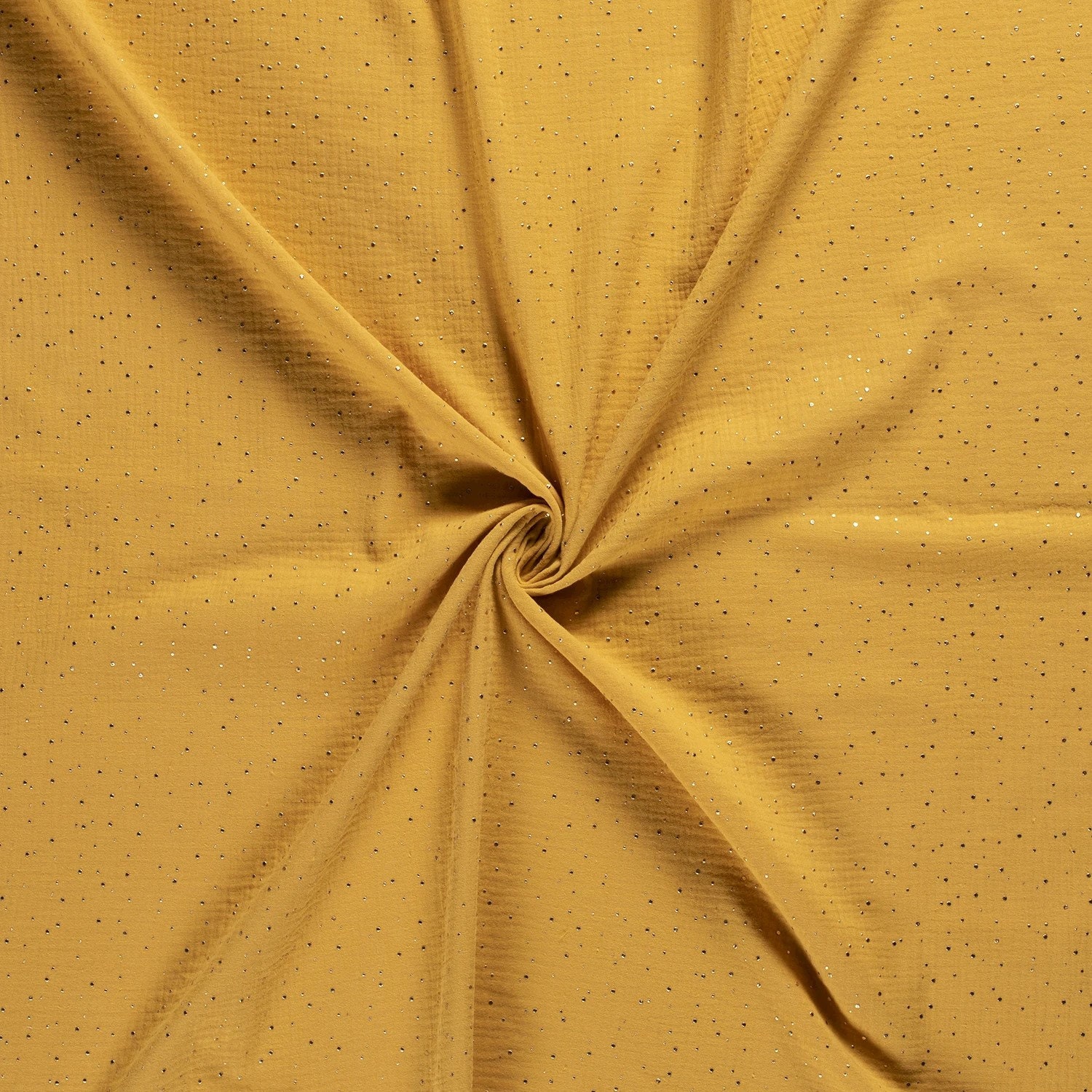 Tissu en mousseline de coton Double Gauze, étoiles d'argent, 50 x 130 cm - France