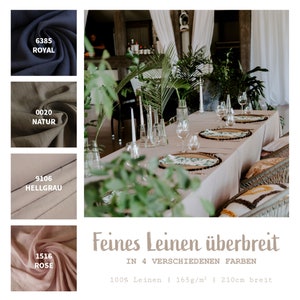Linen by the meter extra wide - linen fabric for curtains - fine linen - thin linen fabric - linen fabric for bed linen - 50 cm x 210 cm