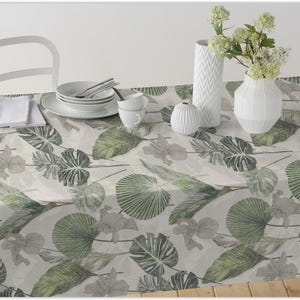 Tela decorativa, revestida e impresa - tela para mantel hidrófuga con hojas, tela de teflón por metro, diseño floral, tela para bolsos náuticos *Desde 50 cm imagen 8