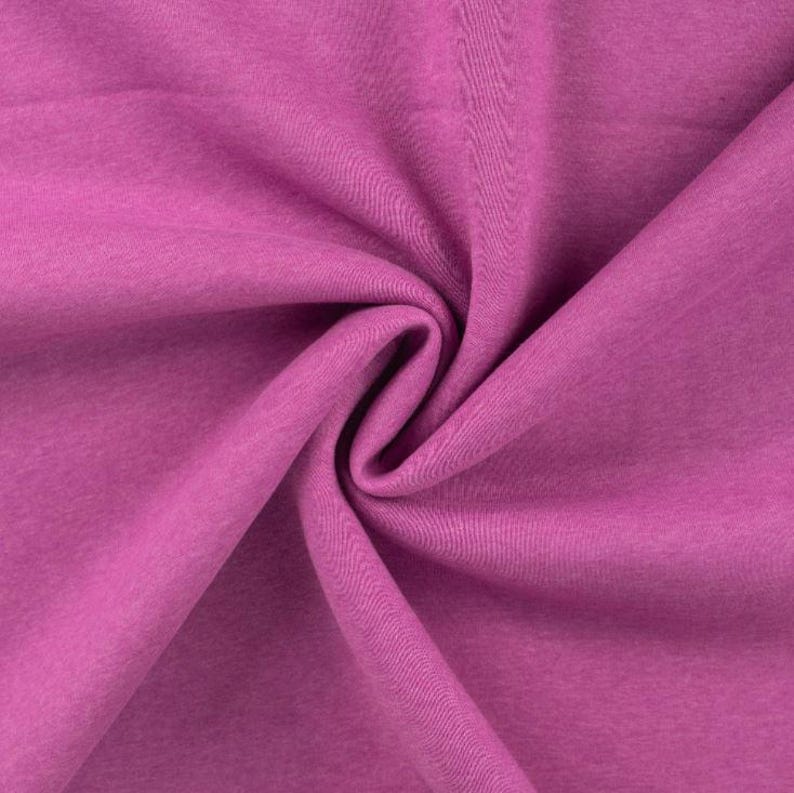 Winter sweatshirt fabric by the meter - melange sweatshirt fabric - cotton sweatshirt melange, Oeko-Tex Standard 100 certified - soft fabric for sweaters/hoodies *From 50 cm 181 pink meliert