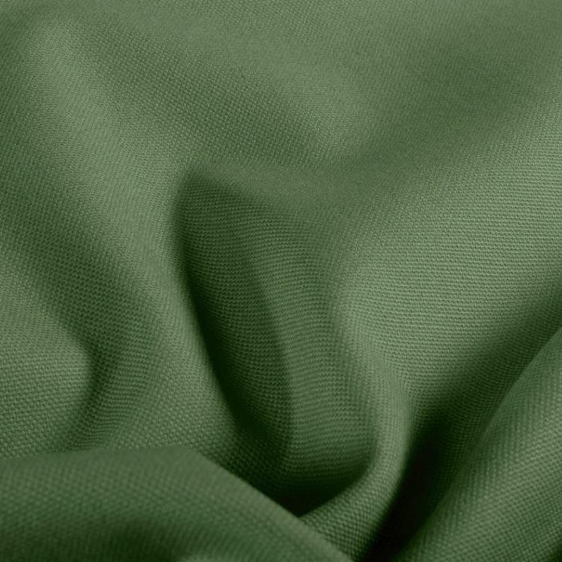Canvas, sturdy fabric by the meter - tear-resistant bag fabric - heavy cotton fabric - plain cotton - traditional fabric - Panama - 50 x 150 cm 222 altgrün