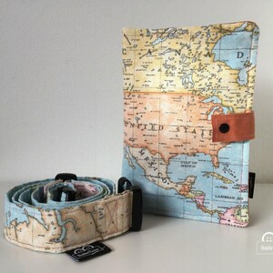 Decorative fabric by the meter world map - cotton blend Atlas - cotton/polyester - fabric for home decoration/tablecloth/curtain *** 50 cm x 140 cm*** image 8