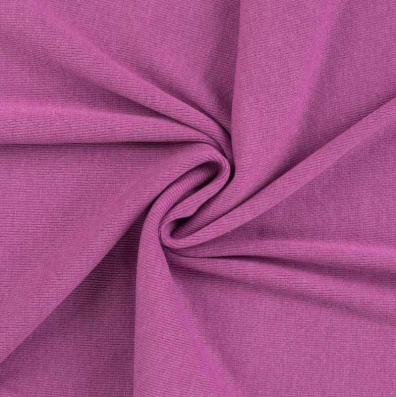 Tissu côtelé pour poignets, vendu au mètre, extra large - Tissu côtelé pour poignets, coloris uni - Tissu tubulaire pour poignets - Maille - Jersey côtelé *À partir de 25 cm x 95 cm 181 beere