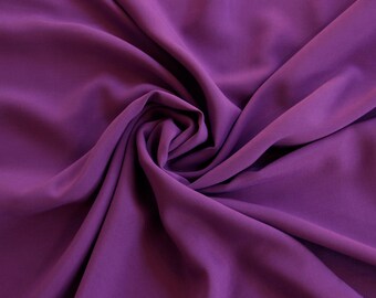 Plain Dyed 100% Viscose Fabric Lavender By The Meter 150cm 