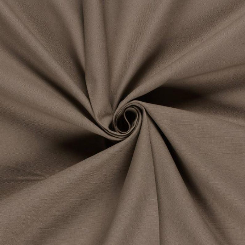 Canvas, sturdy fabric by the meter - tear-resistant bag fabric - heavy cotton fabric - plain cotton - traditional fabric - Panama - 50 x 150 cm 154 taupe