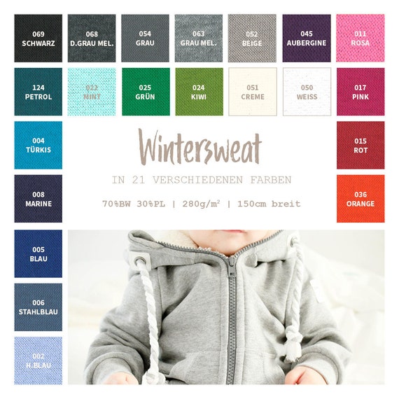 Wintersweat/Sweatshirt Stoff Blau Sterne Kinder Damen Kuschelig Winter Pullover 