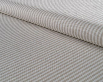 Linen fine strips 100% linen - fabric by the metre - natural/bleached *** 50 cm x 150 cm ***